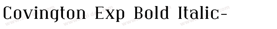 Covington Exp Bold Italic字体转换